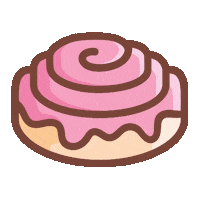 Cinnamon Roll Pink Sticker by MrCinnamon