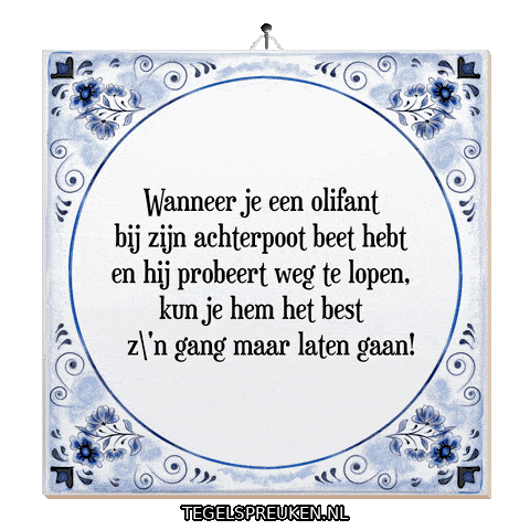 Humor Wijsheid Sticker by Tegelspreuken.nl