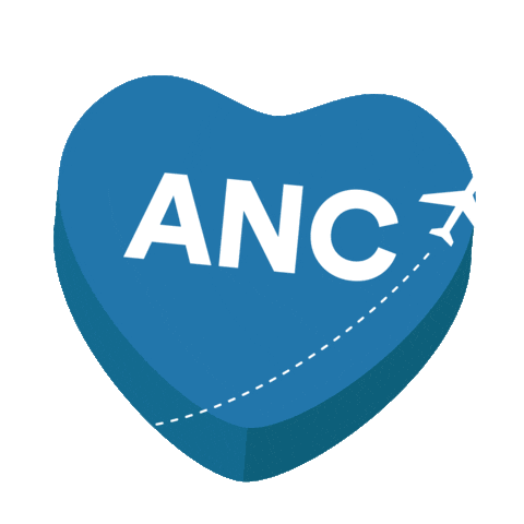 Anchorage Conversation Heart Sticker by Alaska Airlines