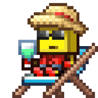 Relaxing Summer Vacation Sticker
