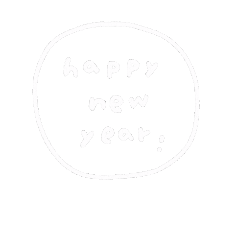 New Year Circle Sticker