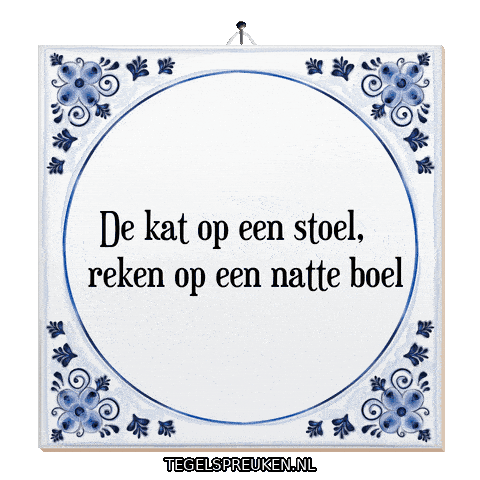 Nl Kat Sticker by Tegelspreuken.nl