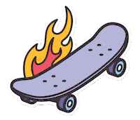 Skateboard Summer Reading Sticker by Skokie Public Library