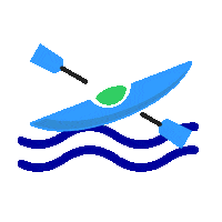 Summer Kayaking Sticker by Paysera