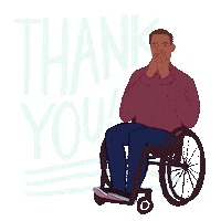 Pink Thank You Sticker by Hello All