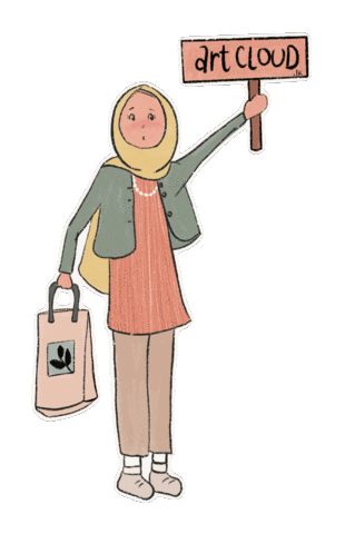 artcloudstudio girl hi greeting outfit Sticker