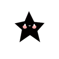 happy black and white Sticker