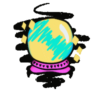 Sassy Crystal Ball Sticker