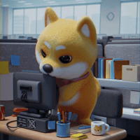 thedogefrens work office frustrated doge GIF