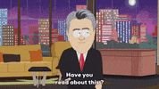 happy jay leno GIF by South Park 
