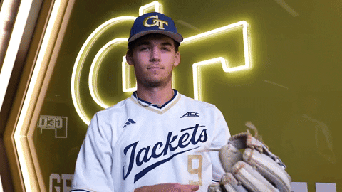 Georgia Tech Baseball GIF by Georgia Tech Yellow Jackets