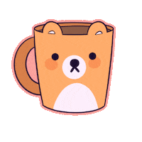 caffeinehug love coffee kawaii rainbow Sticker