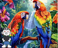 Love Birds Parrots GIF by Zhot