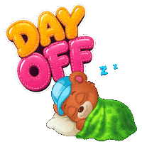 Tired Day Off Sticker by Lucas and Friends by RV AppStudios