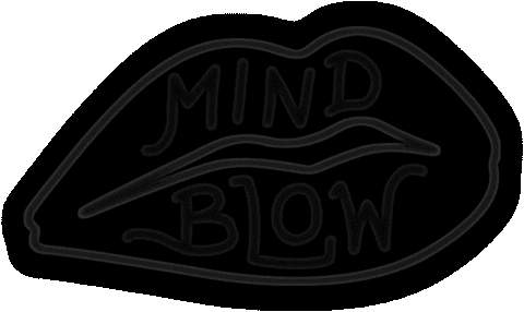 lamaniafashion giphyupload neon lips mindblow Sticker