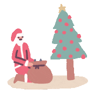 Merry Christmas Cat Sticker by Sara Maese