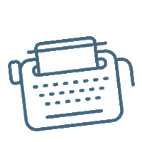 Typewriter Fra Sticker by Frances Roy Agency