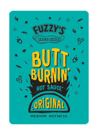 fuzzystacoshop taco hot sauce Sticker