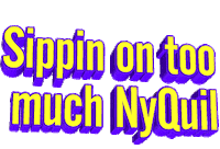 quote nyquil Sticker by AnimatedText