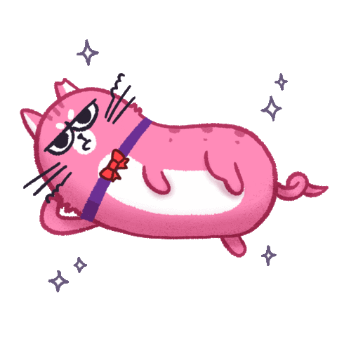cibithecat giphyupload fabulous pink cat cibi Sticker