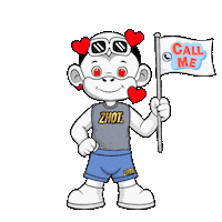 Call Me Heart Sticker by Zhot