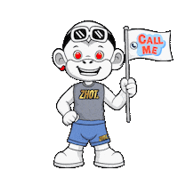 Call Me Smile Sticker by Zhot