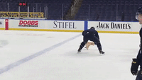 St. Louis Blues Welcome Their Adorable Teammate to Practice
