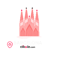 Sagrada Familia Barcelona Sticker by Clikalia