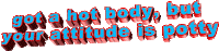 attitude mean Sticker by AnimatedText
