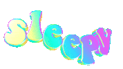 sleepy text Sticker