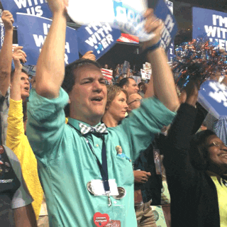 Democratic National Convention Cheering GIF by Election 2016