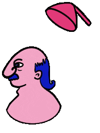 Man Thinking Sticker by Nicole Pavlov