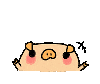 Happy Pig Sticker by Laurie Lo