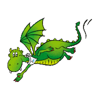 Fly Dragon Sticker by Murnau am Staffelsee