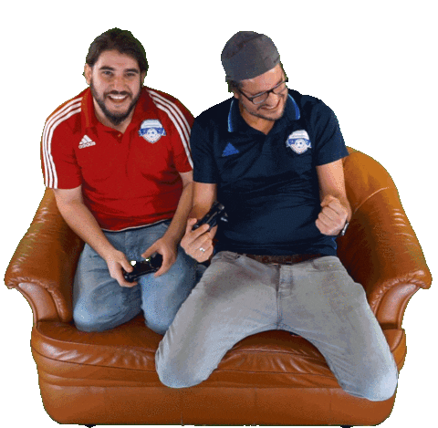 GIFFABRIK giphyupload gif gamer couch Sticker