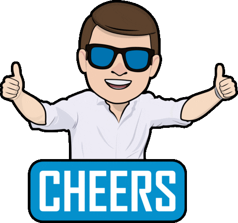 Cheers Sticker by Shmee150