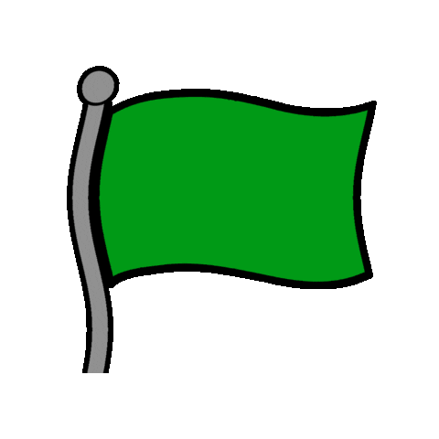 Go Green Flag Sticker by Sampsoid