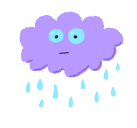 Sad Rain Sticker by Travis Foster