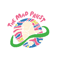 Get Mad Out Of This World Sticker by Mad Priest Coffee