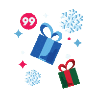 Christmas Snow Sticker by The 99 Cents Only Stores