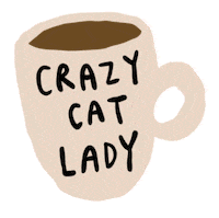 limpetstore cat coffee cats catlady Sticker