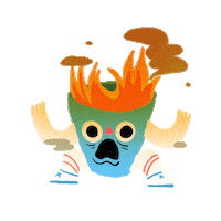 ecolanamx fire scared panic recycle Sticker