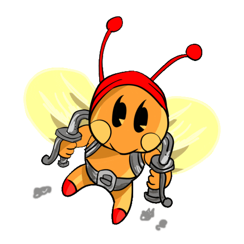 sifoodotcom giphyupload maskot lebah sifoodotcom Sticker