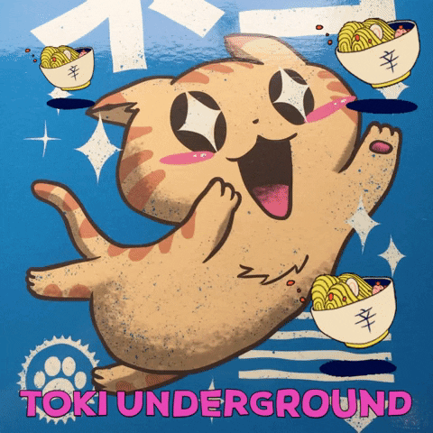 TokiUnderground giphygifmaker giphyattribution food kitty GIF
