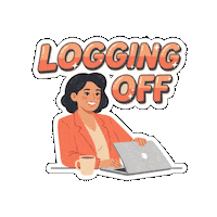 Productivity Clocking Out Sticker by Flowpio