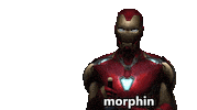 Iron Man Drinking Sticker by Morphin
