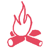 radicaladventureriders fire campfire bonfire rar Sticker