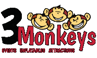 3MonkeysInflatablesOfficial entertainment events axe throwing attractions Sticker