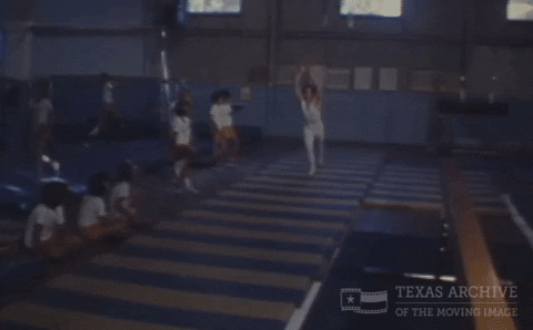 Gym Flipping GIF by Texas Archive of the Moving Image