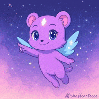 MishaHeartseer heart stars magic peace GIF